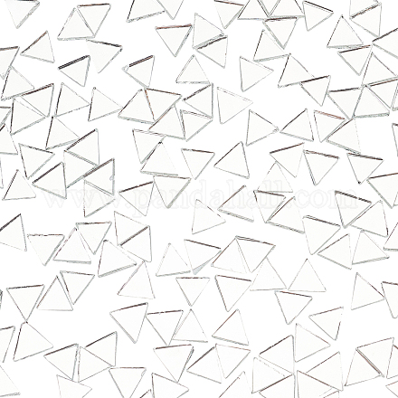 パンダホール260g0.5インチ三角形ガラス鏡タイル家の装飾工芸品ジュエリー作りのためのミニガラス装飾モザイクタイル  透明 GLAA-PH0007-89-1