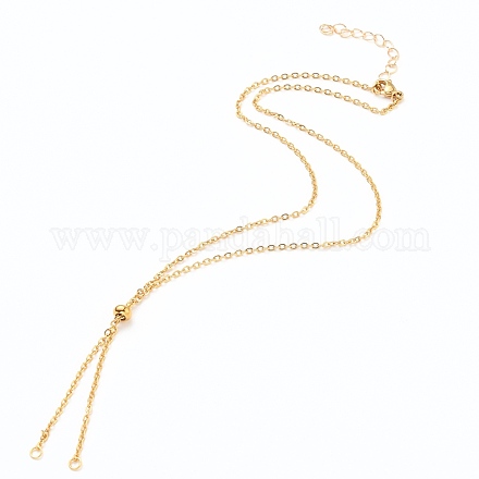 304 Stainless Steel Cable Chain Necklace Making AJEW-JB00778-02-1
