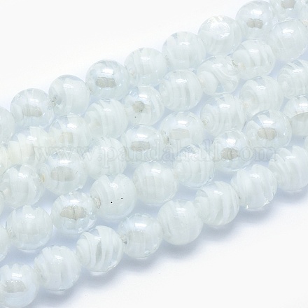 Electroplate Luster Lampwork Beads Strands EGLA-P046-A02-1