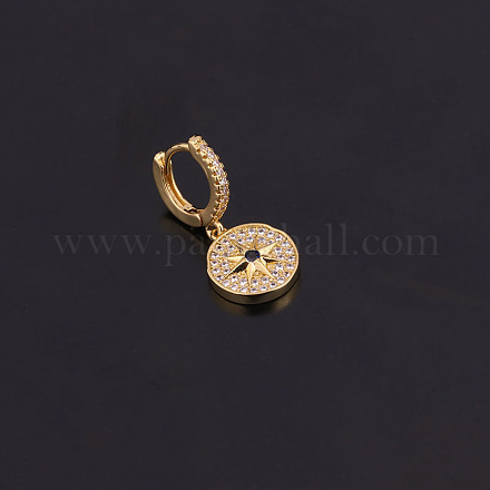 Латунные серьги-кольца из прозрачного кубического циркония FS-WGF8AEF-18-1