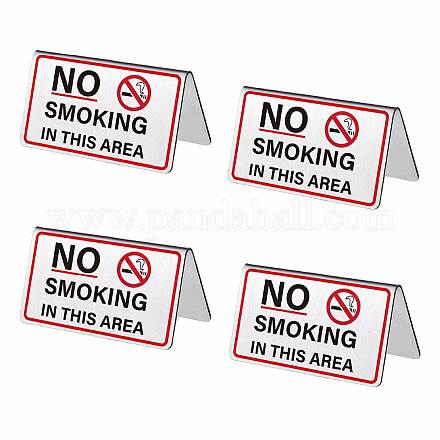 4 шт. табличка для ресторана отеля из нержавеющей стали с надписью «Не курить»&nbsp;DJEW-WH20124-003-1