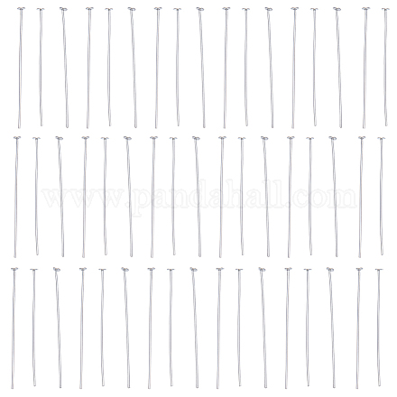 SUNNYCLUE 1 Box 40Pcs 925 Sterling Silver Flat Head Pins 30mm Head Pin Flat Head Wire Pin Flat Head Pins Flat Headpin Pin Heads for Jewelry Making Accessories DIY Earrings Necklace Bracelet Crafts STER-SC0001-23A-1