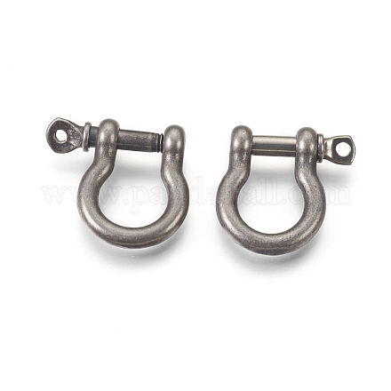 304 Stainless Steel Screw D-Ring Anchor Shackle Clasps STAS-O114-095AS-1