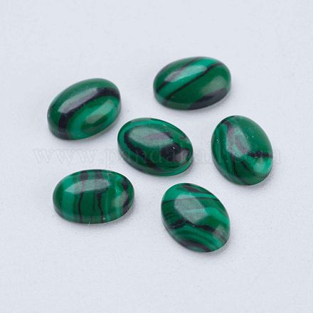 Synthetische Malachit-Cabochons G-F541-04-6x8mm-1