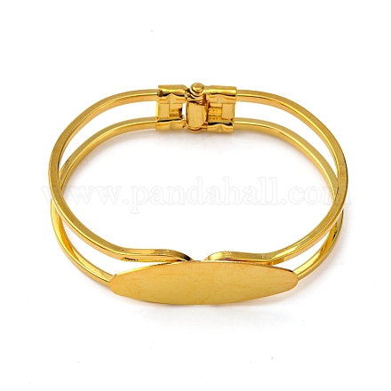 Accessoire de bricolage de bracelet en laiton X-KK-G315-01G-1