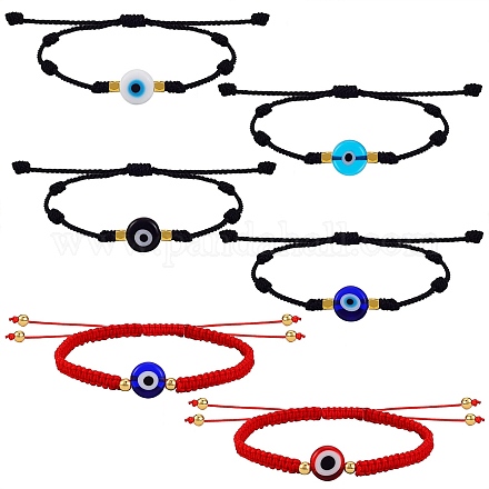 Bracelets de perles tressées en fils de nylon BJEW-SZ0001-52-1