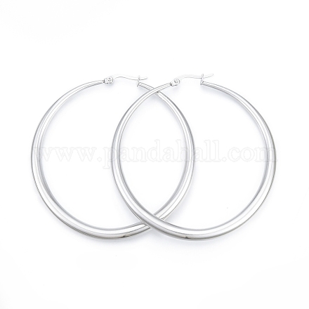 201 Stainless Steel Big Hoop Earrings for Women EJEW-N052-04A-01-1