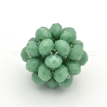 Imitation Jade Glass Round Woven Beads GLAA-A034-4mm-B08-1