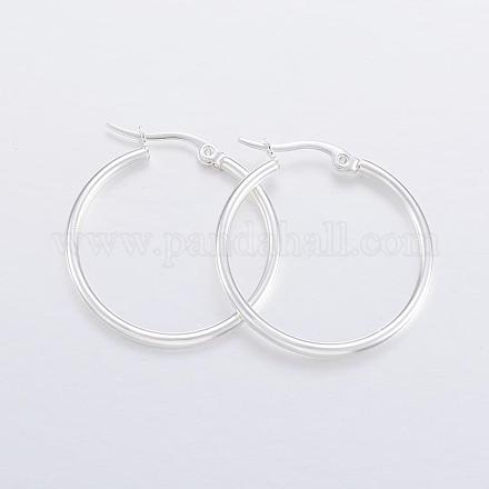 304 Stainless Steel Hoop Earrings EJEW-H327-01D-1