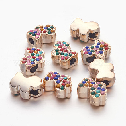 Grand uv trou plaqué perles chien européen acryliques X-OPDL-S012-15A-1