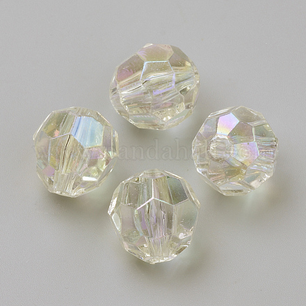 Perles en acrylique transparente X-TACR-Q241-06-8mm-1