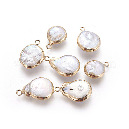 Colgantes naturales de perlas cultivadas de agua dulce PEAR-P059-Q01-1