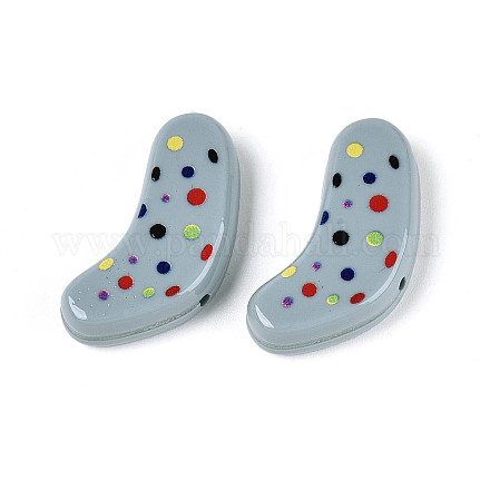 Печатные непрозрачные бусины из смолы&nbsp;RESI-N043-26D-1