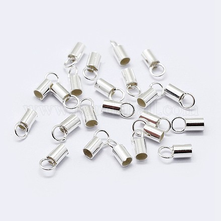 925 Sterling Silver Cord Ends STER-F036-21S-2.5mm-1