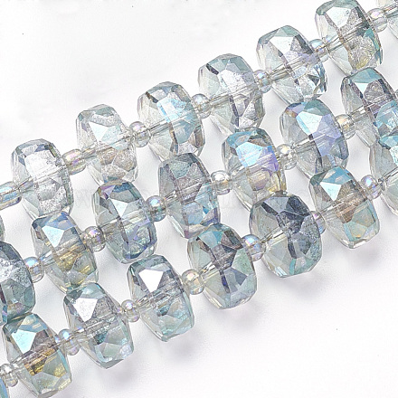 Hilos de perlas de vidrio electroplat X-EGLA-Q092-10mm-D08-1