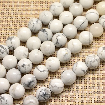 Chapelets de perles en howlite naturelle G-I107-6mm-1