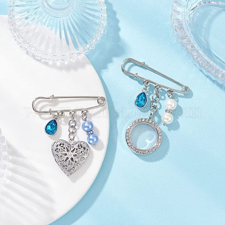 2 шт. 2 вида железных английских булавок JEWB-BR00189-1