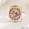 Vintage Brass Micro Pave Cubic Zirconia Adjustable Rings for Women's Party Dress