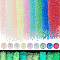 9000Pcs 9 Colors Luminous Glow in the Dark Glass Beads, No Hole, Round, Mixed Color, 0.6~3mm, 1000pcs/color