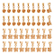 40Pcs 2 Style Brass Ice Pick Pinch Bails, Rose & Butterfly, Real 14K Gold Plated, 11x7.5x5.5mm, Pin: 0.7mm and 11x6x7.5mm, Pin: 0.8mm, 20Pcs/style