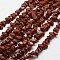 Natural Red Jasper Beads Strands, Chip, Red, 3~5x7~13x2~4mm, Hole: 0.4mm, 80~81cm