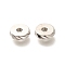 Brass Beads, Long-Lasting Plated, Cadmium Free & Lead Free, Flat Round, Platinum, 8x2mm, Hole: 2mm