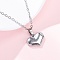 Heart 304 Stainless Steel Pendant Necklaces, Stainless Steel Color, 17.83 inch(45.3cm)