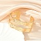 Rack Plating Brass Open Cuff Bangle for Women, Cadmium Free & Lead Free, Real 18K Gold Plated, 1-1/8 inch(2.9~3cm), Inner Diameter: 2-1/8x2-3/8 inch(5.25x5.9cm)