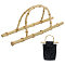 Bamboo Bag Handles, Arch Shape, Pale Goldenrod, 280x120~123x16~17mm