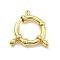 Ion Plating(IP) Stainless Steel Spring Ring Clasps, Real 18K Gold Plated, 19x16.5x16x4mm, Hole: 0.5mm & 2.5mm