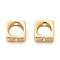 Brass Bead Frame, Square, Real 18K Gold Plated, 5x5x2mm, Hole: 1mm