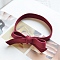 Polyester Hair Ties, Bowknot, Dark Red, 9x55mm