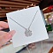 Stainless Steel Cable Chain Necklaces, Rhinestone Pendant Necklaces, Clover, 8.27~19.69 inch(21~50cm)
