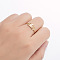 Number 201 Stainless Steel Adjustable Cuff Rings, Golden, Inner Diameter: Adjustable