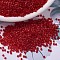MIYUKI Delica Beads, Cylinder, Japanese Seed Beads, 11/0, (DB0774) Dyed Semi-Frosted Transparent Red, 1.3x1.6mm, Hole: 0.8mm, about 20000pcs/bag, 100g/bag