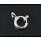 925 Sterling Silver Spring Ring Clasps, Silver, 5.5mm