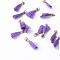 Polycotton(Polyester Cotton) Tassel Pendant Decorations, with Unwelded Iron Jump Rings, Golden, Medium Purple, 10~16x2mm, Hole: 1.5mm