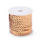 Eco-Friendly Plastic Paillette Beads, Sequins Beads, Ornament Accessories, Flat Round, Chocolate, 6mm, about 5m/roll