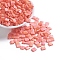 MIYUKI TILA Beads, Japanese Seed Beads, 2-Hole, (TL406FR) Matte Opaque Orange AB, 5x5x1.9mm, Hole: 0.8mm, about 590pcs/50g