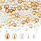 180Pcs 5 Style Glass Imitation Pearl Beads, Rice & Oval, Mixed Color, 5.5~8.5x3.5~6mm, Hole: 0.7~0.8mm, 156pcs/box