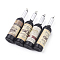 Resin Big Pendants, with Platinum Plated Iron Loop, Imitation Wine Bottle(with Random Style Bottle Labels), Black, 52x11.5~12.5mm, Hole: 1.5mm