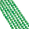ARRICRAF Cat Eye Beads, Round, Green, 8mm, Hole: 1mm, about 15.5 inch/strand, about 49pcs/strand, 3strands/Box
