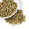 Picasso Glass Seed Beads, Bicone, Faceted, Dark Khaki, 4~4.5x3.5~4mm, Hole: 1~1.2mm, about 675pcs/50g