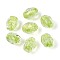 Handmade Foil Glass Beads Strands, Nuggets, Lawn Green, 13~14.5x9.5~11x9.5~11mm, Hole: 1~1.4mm, about 28pcs/strand, 14.17~14.76 inch(36~37.5cm)