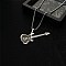 201 Stainless Steel Guitar Pendant Box Chain Necklaces, Stainless Steel Color, Black, 27.24 inch(69.2cm)