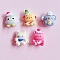 Animal Cartoon Resin Cabochons, Mixed Shapes, Mixed Color, 20mm