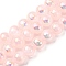 Plating Natural Selenite Beads Strands, Round, AB Color, Pink, 10mm, about 38pcs/strand, 14.96''(38cm)