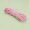 5M Cotton Twisted Cord, Flat, for DIY Craft, Pink, 6x2mm, about 5.47 Yards(5m)/Bundle