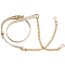 1Pc Imitation Leather Crossbody Purse Straps, with Alloy Curb Chains & Swivel Clasps, Light Gold, Old Lace, 1120~1270x15mm