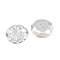 Acrylic Rhinestone Buttons, 2-Hole, Faceted, Flat Round, Crystal, 18.5x18x6.5mm, Hole: 1mm